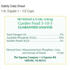 Espoma Garden Food 5-10-5