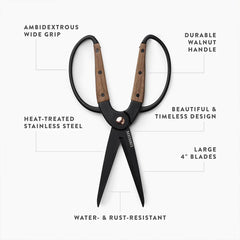 Barebones Rust-Resistant Steel Garden Scissors