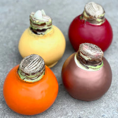 Orange Wax-Dipped Amaryllis Bulb with Sovereign Blooms