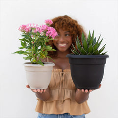 Bloem Ariana Self-Watering Planter in Charcoal